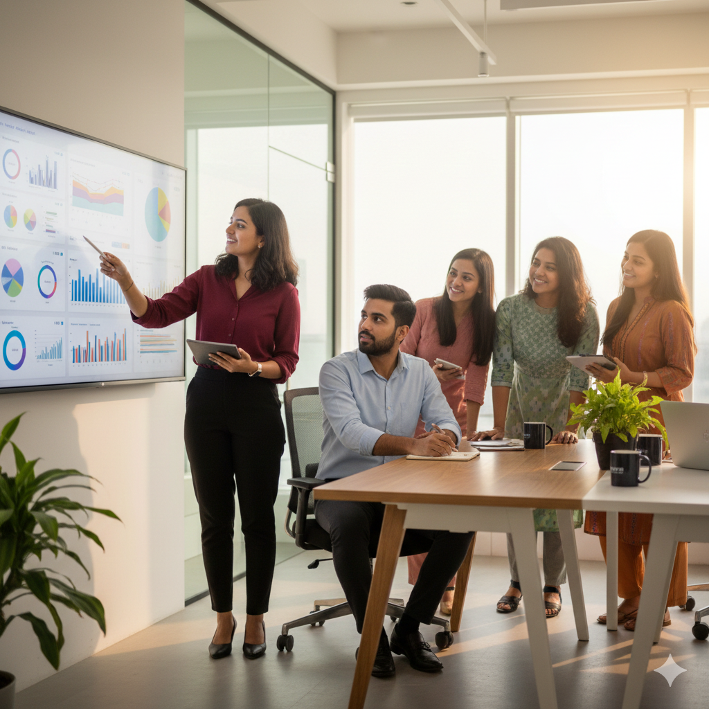 HR team working together